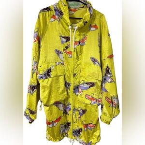 Chetta B Women's Butterfly Print Utility Jacket - Yellow